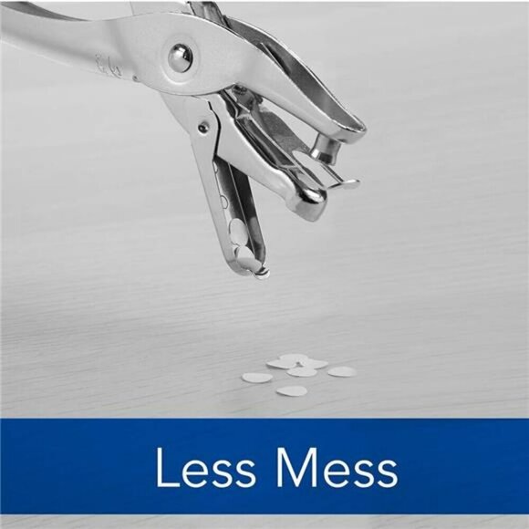 1 Hole Punch 5 Sheet Capacity Hole Puncher Single Hole Paper Punch Chrome (74005 - Picture 6 of 7